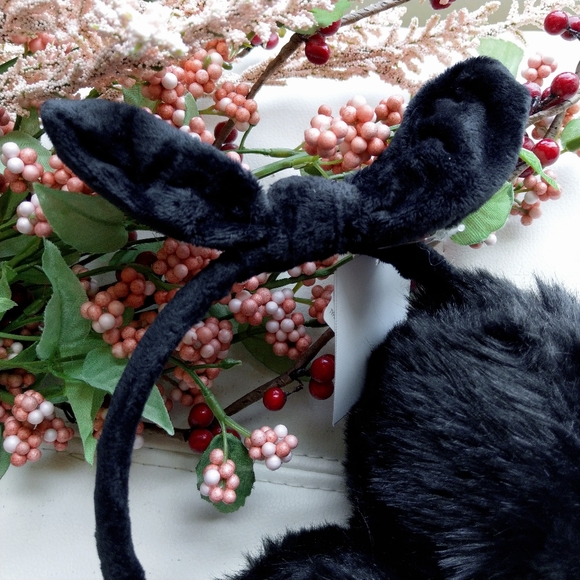 🔥LAST 1🔥NWT BLACK FAUX FUR EARMUFFS WITH BOW - Picture 5 of 6